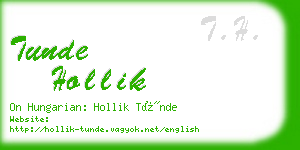 tunde hollik business card